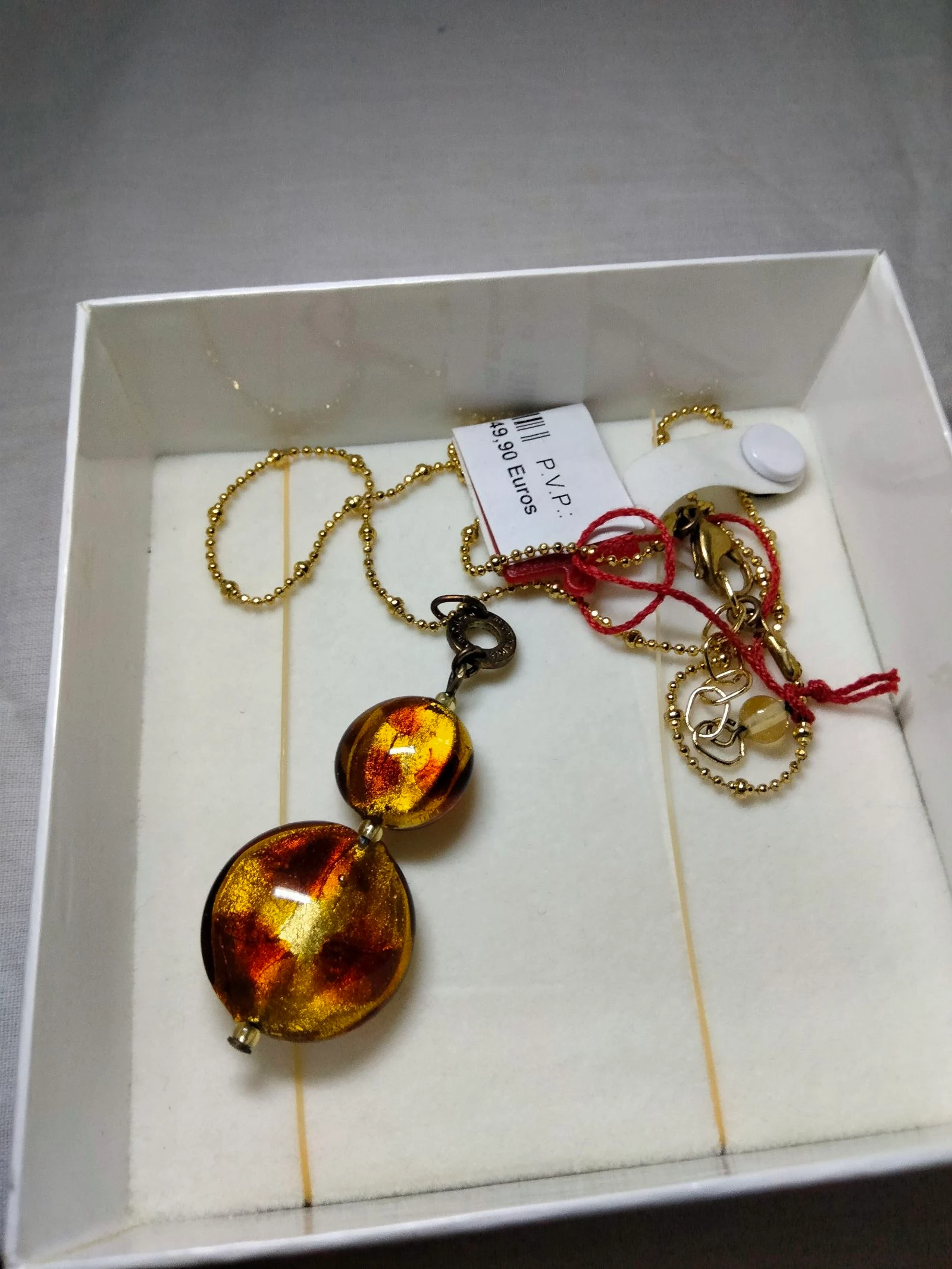 Colgante murano y rodio dorado. – photo 2